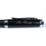 branded Black Top Carbon Fibre Ballpoint Pen, from our range of promotional Metal Promotional Pens