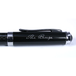 branded Black Top Carbon Fibre Ballpoint Pen, from our range of promotional Metal Promotional Pens