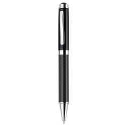 branded Black Top Carbon Fibre Ballpoint Pen, from our range of promotional Metal Promotional Pens