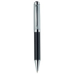 branded Silver Top Carbon Fibre Ballpoint Pen, from our range of promotional Metal Promotional Pens
