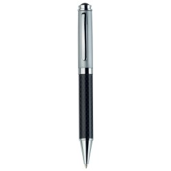 branded Silver Top Carbon Fibre Ballpoint Pen, from our range of promotional Metal Promotional Pens
