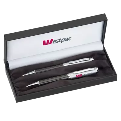 branded Silver Top Carbon Fibre Ballpoint Pen, from our range of promotional Metal Promotional Pens