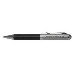 branded Silver Top Carbon Fibre Ballpoint Pen, from our range of promotional Metal Promotional Pens