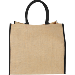 Jute Shopping &amp; Tote Bags  - Colour Highlighted Large Jute Tote