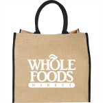 Jute Shopping &amp; Tote Bags  - Colour Highlighted Large Jute Tote
