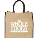 branded Colour Highlighted Large Jute Tote, from our range of promotional Jute Shopping &amp; Tote Bags