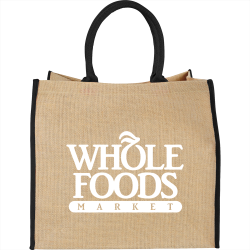 branded Colour Highlighted Large Jute Tote, from our range of promotional Jute Shopping & Tote Bags