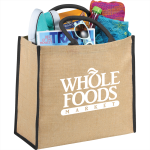 Jute Shopping &amp; Tote Bags  - Colour Highlighted Large Jute Tote
