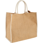 Jute Shopping &amp; Tote Bags  - Colour Highlighted Large Jute Tote