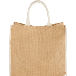 branded Colour Highlighted Large Jute Tote, from our range of promotional Jute Shopping & Tote Bags