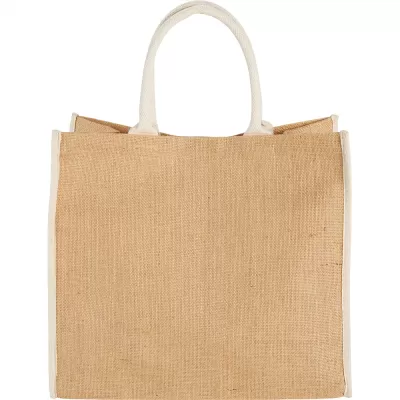 branded Colour Highlighted Large Jute Tote, from our range of promotional Jute Shopping & Tote Bags