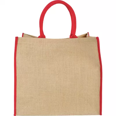 branded Colour Highlighted Large Jute Tote, from our range of promotional Jute Shopping & Tote Bags