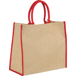 branded Colour Highlighted Large Jute Tote, from our range of promotional Jute Shopping & Tote Bags