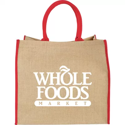 branded Colour Highlighted Large Jute Tote, from our range of promotional Jute Shopping & Tote Bags