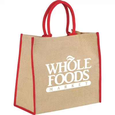 branded Colour Highlighted Large Jute Tote, from our range of promotional Jute Shopping & Tote Bags