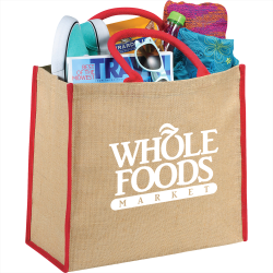 branded Colour Highlighted Large Jute Tote, from our range of promotional Jute Shopping & Tote Bags