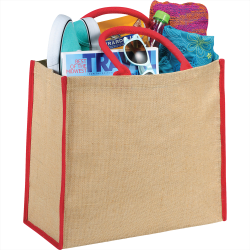 branded Colour Highlighted Large Jute Tote, from our range of promotional Jute Shopping & Tote Bags