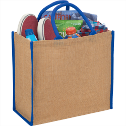 branded Colour Highlighted Large Jute Tote, from our range of promotional Jute Shopping & Tote Bags