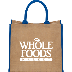 branded Colour Highlighted Large Jute Tote, from our range of promotional Jute Shopping & Tote Bags