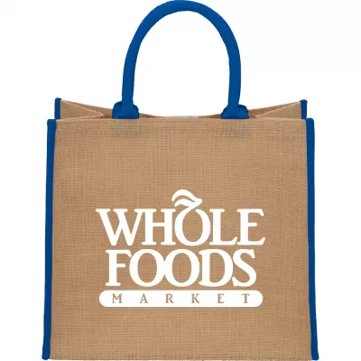 branded Colour Highlighted Large Jute Tote, from our range of promotional Jute Shopping & Tote Bags