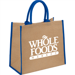 branded Colour Highlighted Large Jute Tote, from our range of promotional Jute Shopping & Tote Bags