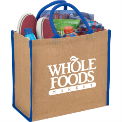 branded Colour Highlighted Large Jute Tote, from our range of promotional Jute Shopping & Tote Bags