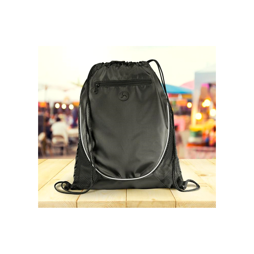 branded Peek Drawstring Backpack, from our range of promotional Drawstring Bags & Back Sacks