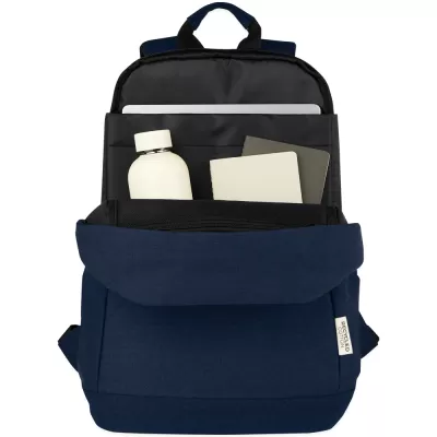 branded Darani GRS Recycled Canvas Anti-theft 15 Inch Laptop Backpack, from our range of promotional Backpacks