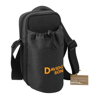 branded Traver RPET Adjustable Bottle Sling Cooler w/ Pouch, from our range of promotional Cooler Bags