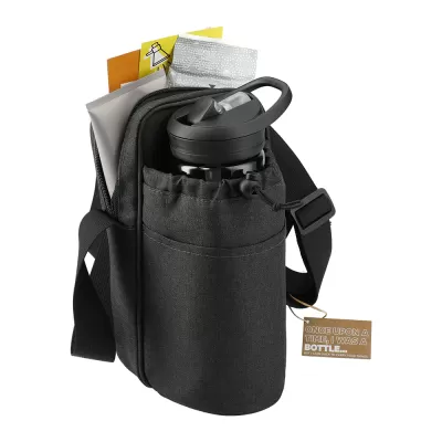 branded Traver RPET Adjustable Bottle Sling Cooler w/ Pouch, from our range of promotional Cooler Bags