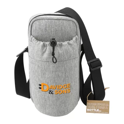 branded Traver RPET Adjustable Bottle Sling Cooler w/ Pouch, from our range of promotional Cooler Bags