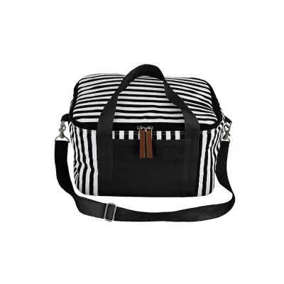 branded Striped Cotton Canvas Cooler, from our range of promotional Cooler Bags