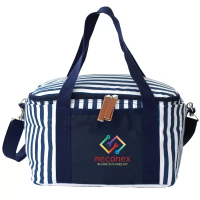 branded Striped Cotton Canvas Cooler, from our range of promotional Cooler Bags