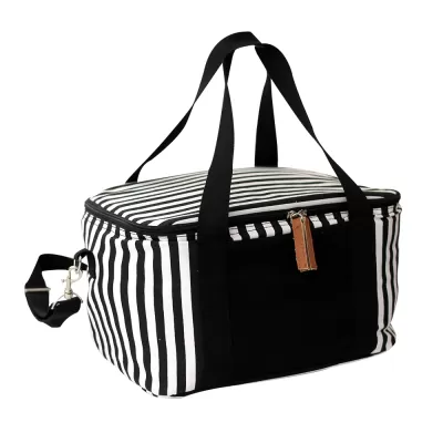 branded Striped Cotton Canvas Cooler, from our range of promotional Cooler Bags