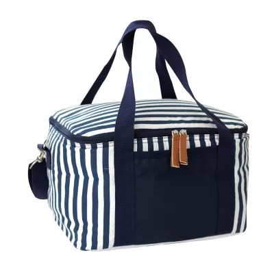 branded Striped Cotton Canvas Cooler, from our range of promotional Cooler Bags