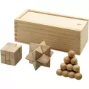 branded Brainiac 3-piece wooden brain teaser set, from our range of promotional Executive Toys and Games