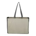 branded Recycled Cotton Contrast Side Shopper Tote, from our range of promotional Shopping Tote Bags