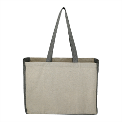 Shopping Tote Bags  - Recycled Cotton Contrast Side Shopper Tote