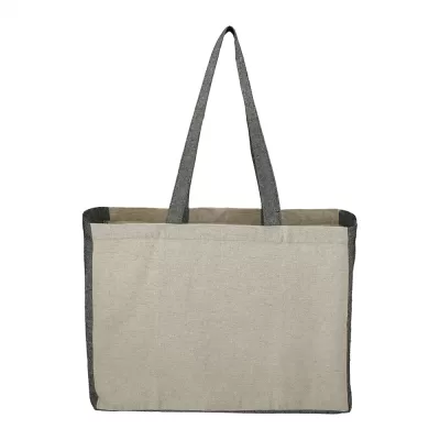 branded Recycled Cotton Contrast Side Shopper Tote, from our range of promotional Shopping Tote Bags