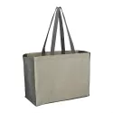 branded Recycled Cotton Contrast Side Shopper Tote, from our range of promotional Shopping Tote Bags