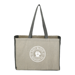 Shopping Tote Bags - Recycled Cotton Contrast Side Shopper Tote