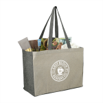 Shopping Tote Bags  - Recycled Cotton Contrast Side Shopper Tote