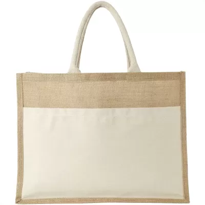 branded Mumbay Cotton Pocket Jute Tote Bag, from our range of promotional Shopping Tote Bags