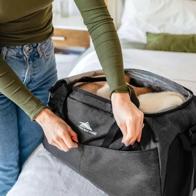 branded High Sierra Forester RPET Duffel 100L, from our range of promotional Sports Bags & Duffle Bags