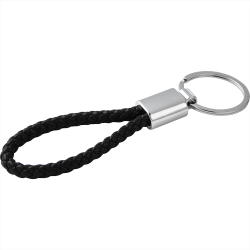 branded Vegan Leather Twist Key Ring, from our range of promotional Metal Keyrings