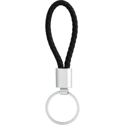 branded Vegan Leather Twist Key Ring, from our range of promotional Metal Keyrings