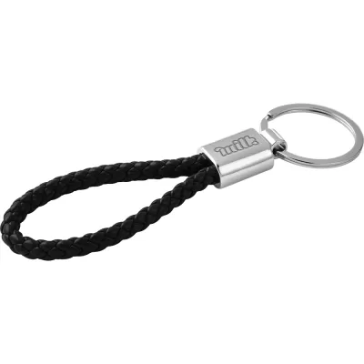 branded Vegan Leather Twist Key Ring, from our range of promotional Metal Keyrings