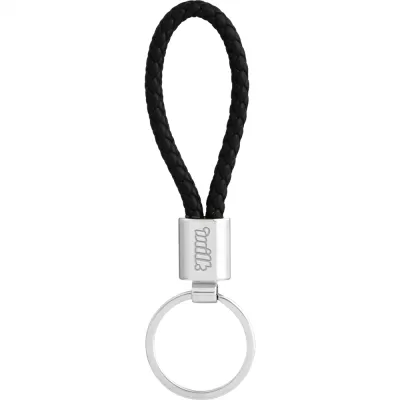 branded Vegan Leather Twist Key Ring, from our range of promotional Metal Keyrings