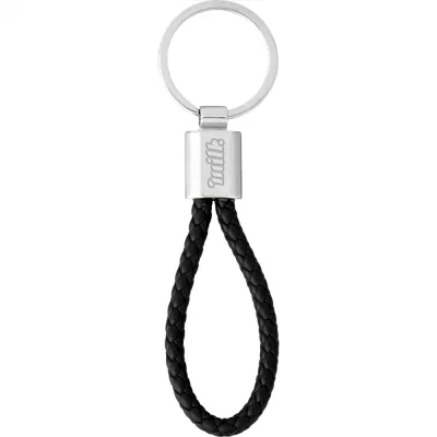 branded Vegan Leather Twist Key Ring, from our range of promotional Metal Keyrings