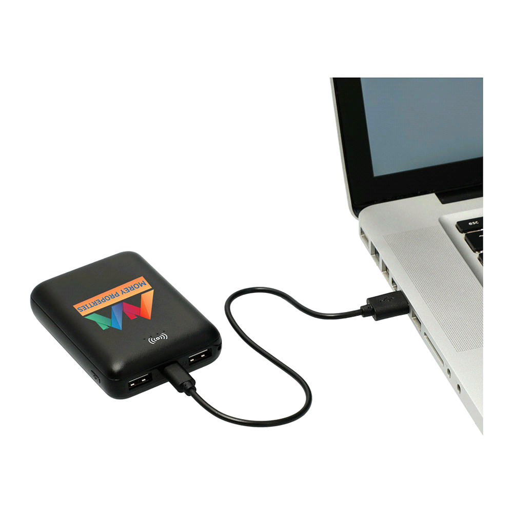 branded Halley 5000mAh Wireless Power Bank, from our range of promotional Power Banks
